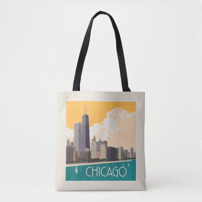 Chicago | Modern Skyline Tote Bag (Front)