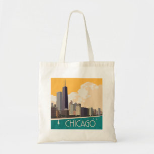 Chicago Modern Skyline Tote Bag
