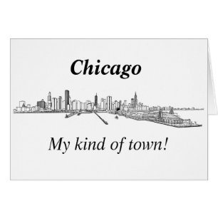 Chicago My Kind of Town! skyline line art