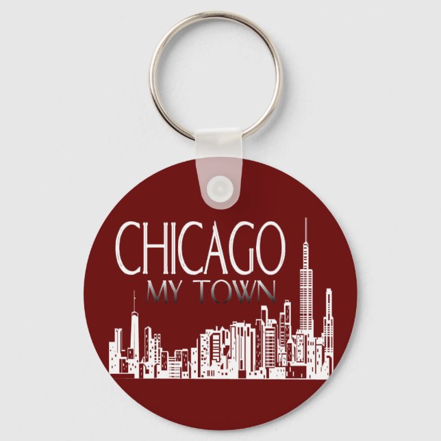 Chicago My Town Key Ring (Front)