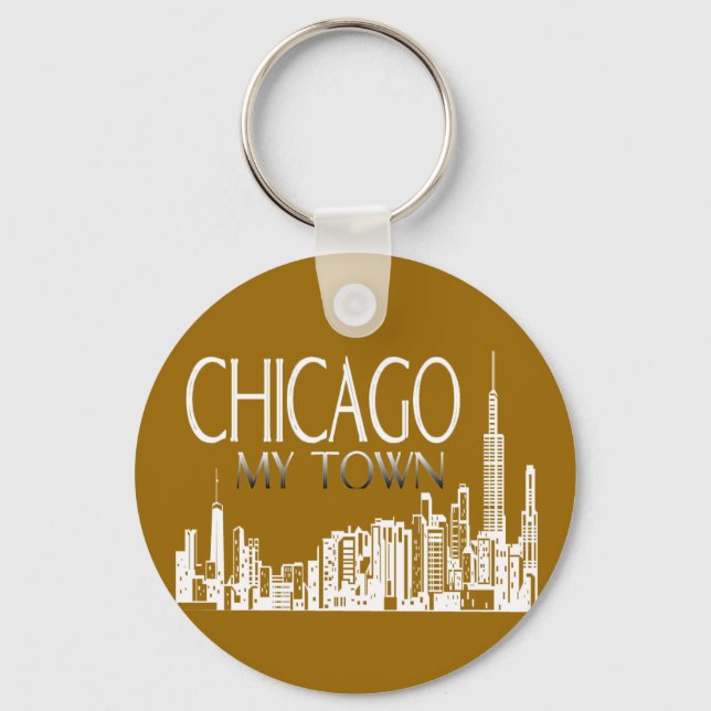 Chicago My Town Key Ring (Front)