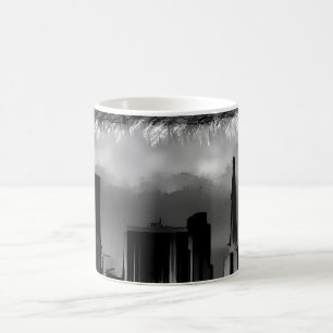 Chicago Nature Scene Buildings Towers Art Sketch Coffee Mug