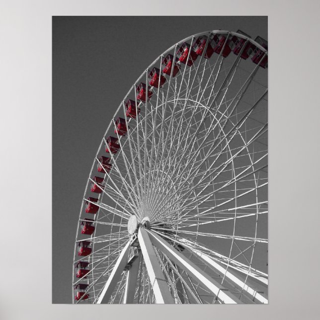 Chicago Navy Pier Ferris wheel Poster (Front)