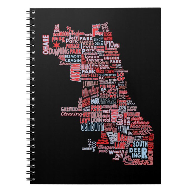 Chicago Neighbourhood Map Notebook (Front)