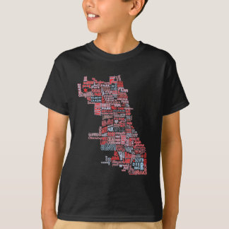 Chicago Neighbourhood Map T-Shirt