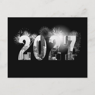 Chicago New Year 2024 Business Thank You Postcard