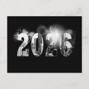 Chicago New Year 2024 Business Thank You  Postcard