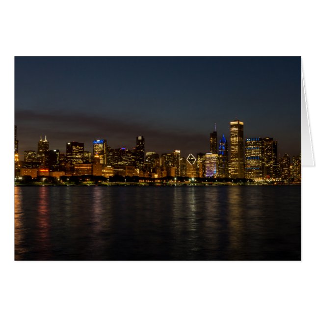 Chicago Night Cityscape (Front Horizontal)