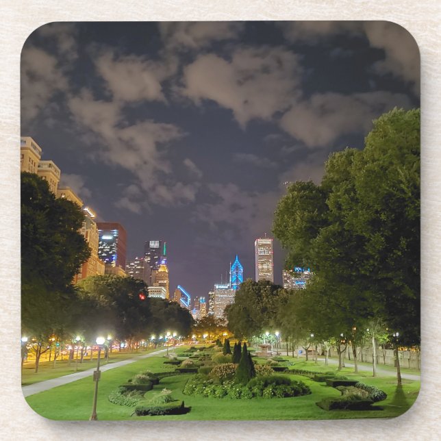 Chicago Night Sky Coasters (Front)