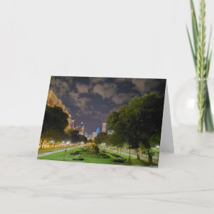 Chicago Night Sky Greeting Card