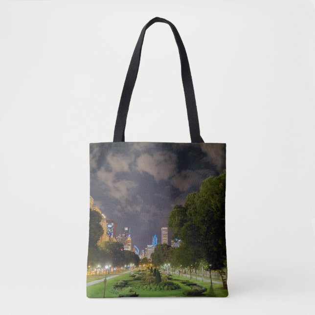 Chicago Night Sky Tote Bag (Front)