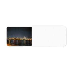 Chicago Night Skyline return address labels