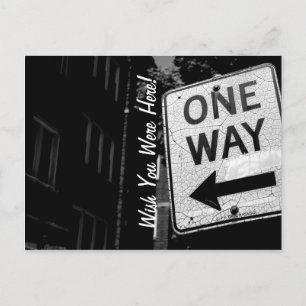 Chicago One Way Postcard