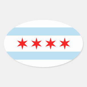 Chicago Oval Sticker