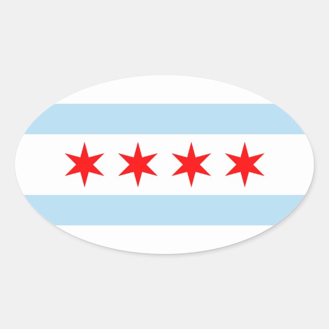 Chicago Oval Sticker (Front)