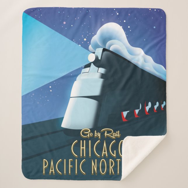 Chicago Pacific Northwest Sherpa Blanket (Front)