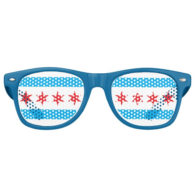 Chicago Party Shades. Retro Sunglasses (Front)