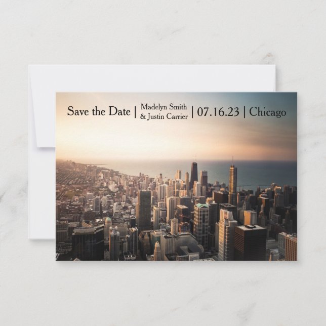 Chicago Photo - 3x5 Save the Date (Front)
