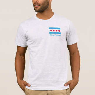 Chicago Pickleball t-shirt with Chicago flag