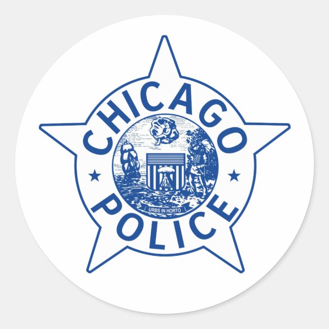 Chicago Police (VINTAGE) Classic Round Sticker (Front)