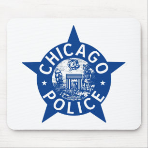 Chicago Police VINTAGE STAR Mouse Mat