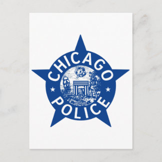 Chicago Police VINTAGE STAR Postcard