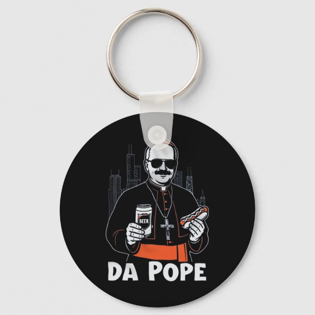 Chicago Pope Leo Xiv da Pope'  Key Ring (Front)
