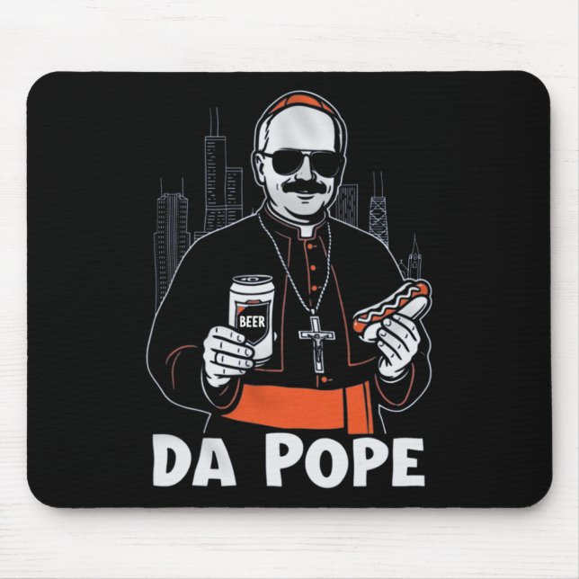 Chicago Pope Leo Xiv da Pope'  Mouse Mat (Front)