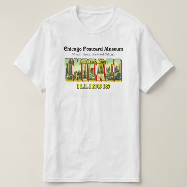 Chicago Postcard Museum T-Shirt (Design Front)