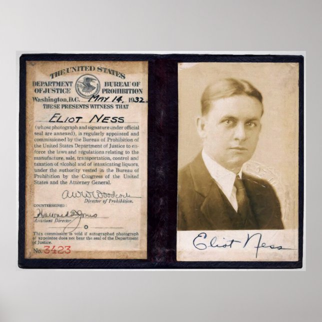 CHICAGO PROHIBITION AGENT ELIOT NESS UNTOUCHABLE POSTER (Front)