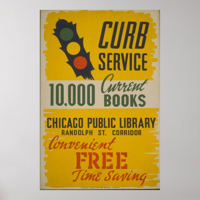 Chicago Public Library Curb Service Poster (Front)