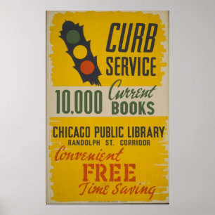Chicago Public Library Curb Service Poster