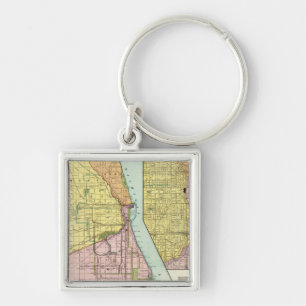 Chicago Railway Terminal Map Key Ring
