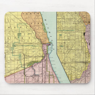 Chicago Railway Terminal Map Mouse Mat