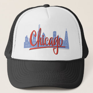 CHICAGO-RED TRUCKER HAT