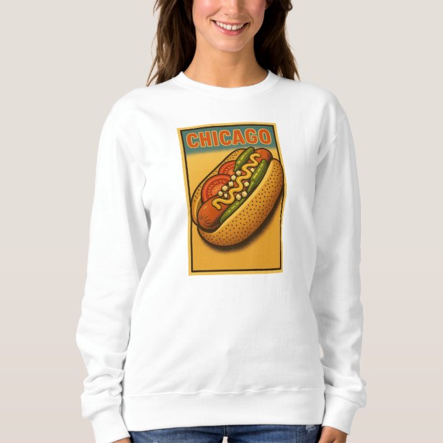Chicago Retro Hot Dog Sweatshirt (Front)