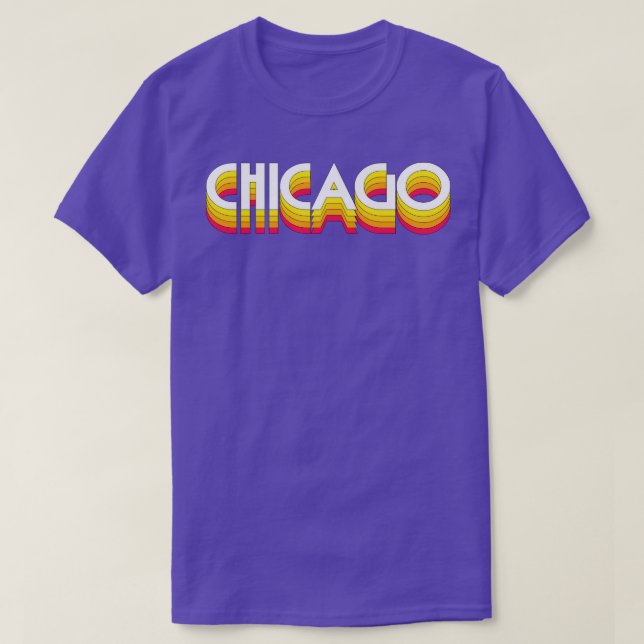 Chicago Retro Style Typography Design 1 T-Shirt (Design Front)