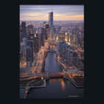 Chicago River and Trump Tower from above Poster<br><div class="desc">Chicago River and Trump Tower from above during sunset in December with clear crisp skies. | Berthold Trenkel | AssetID: 140320910</div>
