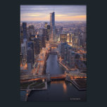 Chicago River and Trump Tower from above Poster<br><div class="desc">Chicago River and Trump Tower from above during sunset in December with clear crisp skies. | Berthold Trenkel | AssetID: 140320910</div>