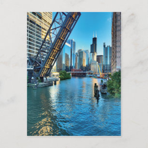 Chicago River and Willis Tower Postcard