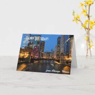 Chicago River Happy Birthday Card