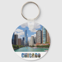 Chicago River Skyline Travel Photo
