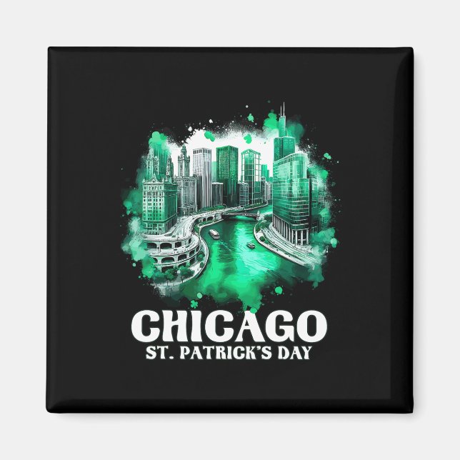 Chicago River St. Patrick's Day Parade  Magnet (Front)