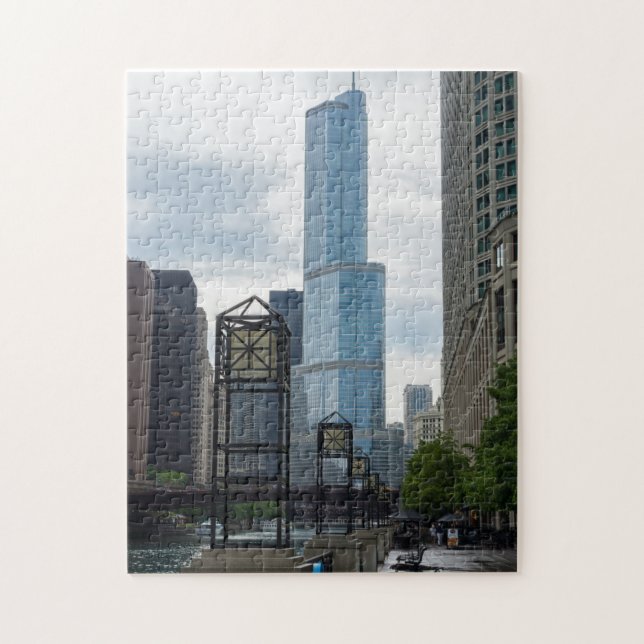 Chicago River Walk Jigsaw Puzzle (Vertical)
