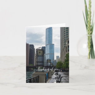 Chicago River Walk Thinking Of You Card