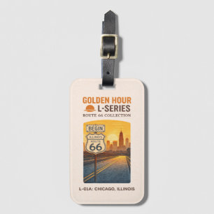 Chicago Route 66 Begin Golden Hour L-Series Luggage Tag
