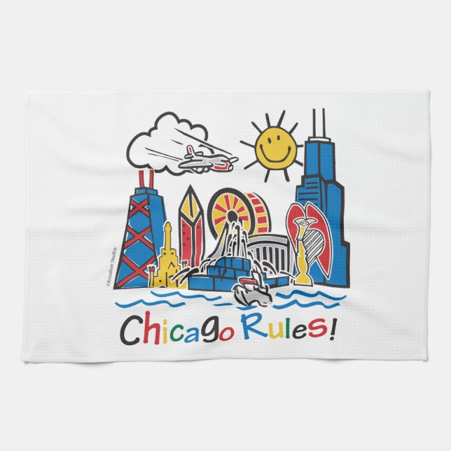 Chicago Rules Tea Towel (Horizontal)