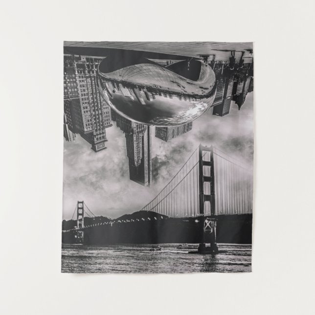 Chicago San Francisco Tapestry (Front)