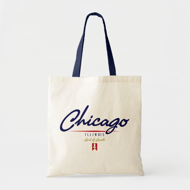 Chicago Script Tote Bag (Front)
