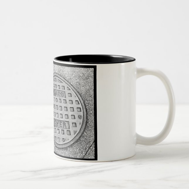 chicago sewer Two-Tone coffee mug (Right)